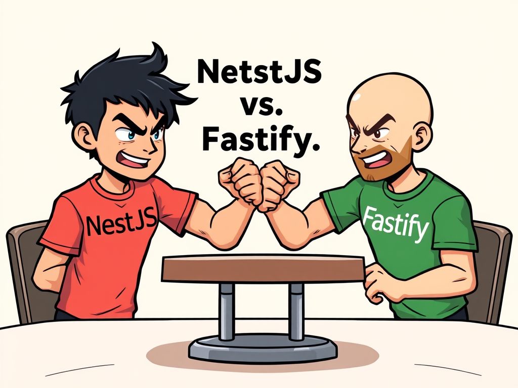 NestJS vs. Fastify Arm Wrestling Thumbnail